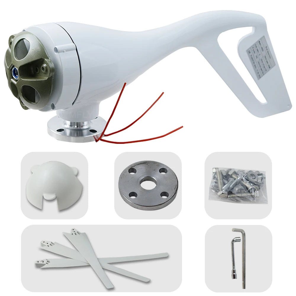 horizontal windturbine generator 24v three five blades windmill with 300w 600w wind charge controller for free