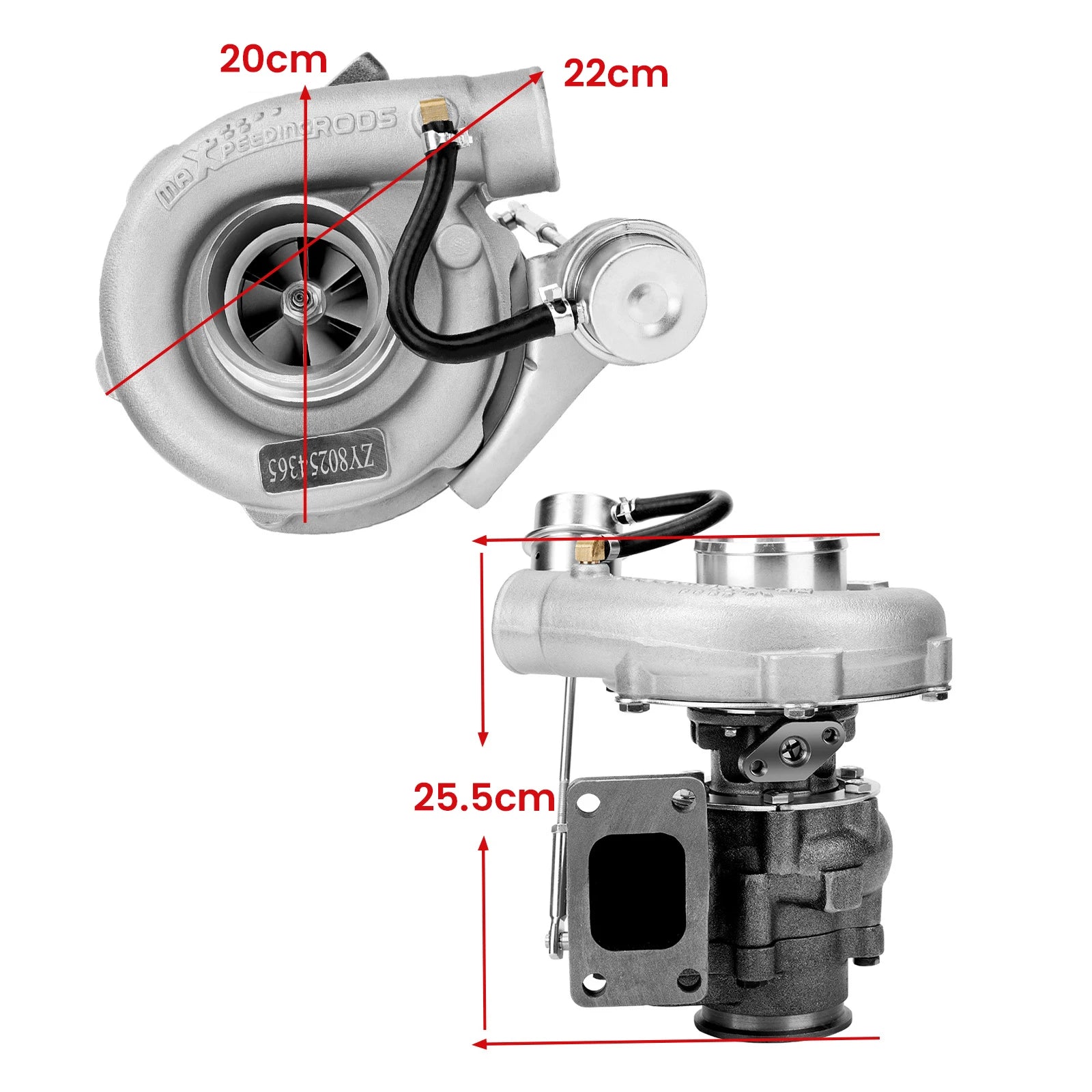 GT30 T04E Turbine Turbocharger For 1.5L to 2.5L any 4/6 cylinder engine T3 T4 4 bolt Flange Floating Bearing External Wastegate