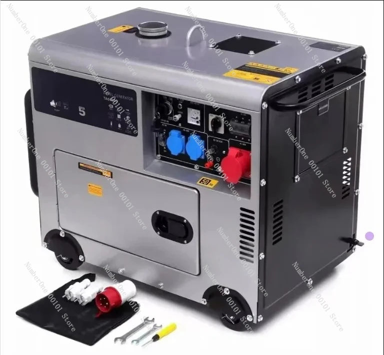 Small household diesel generator 5KW 15KW all-copper alternator single-phase 110V 220V 60Hz 50Hz frequency silent type