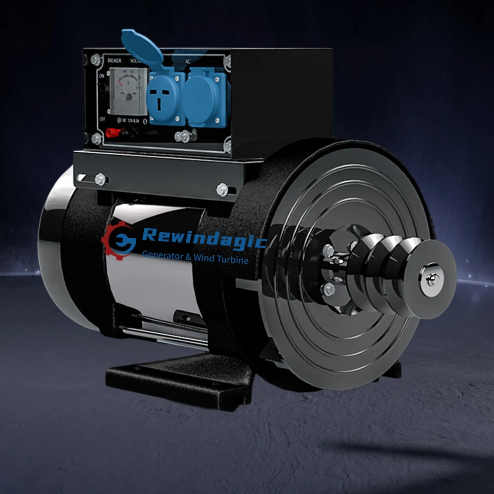 30KW 50KW 80KW 100KW 220V 1Phase Alternator 12V Permanent Magnet Generator With Circuit Breaker With 2800RPM Motor Complete Set