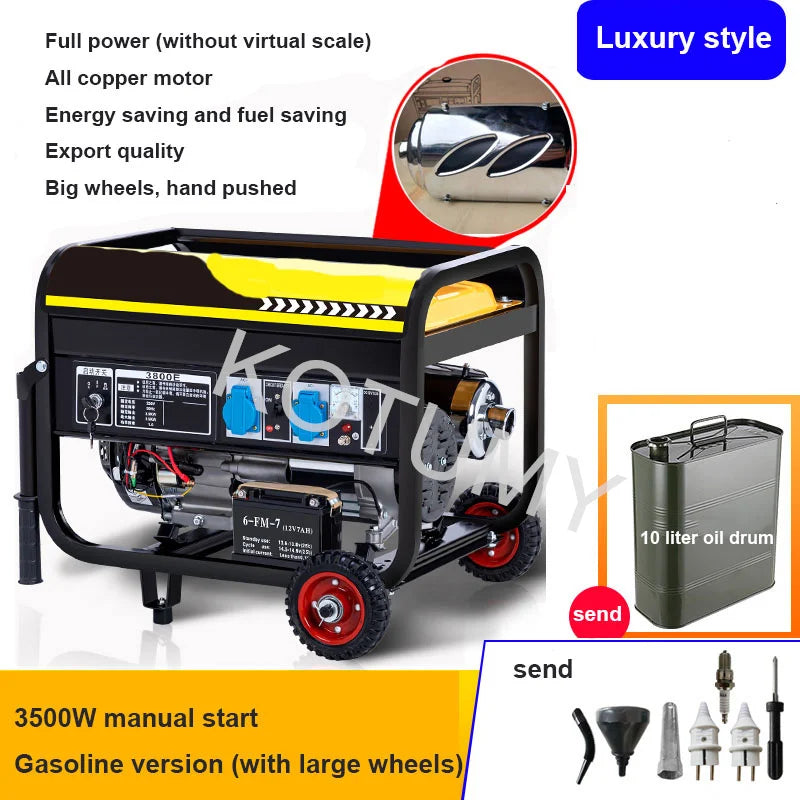 High Power Household Gasoline Generator Used For Flood Control And Disaster Relief With Manual/Electric Start Generator Set 220V