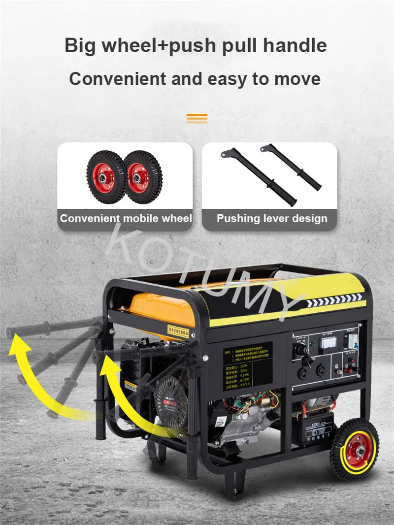 High Power Household Gasoline Generator Used For Flood Control And Disaster Relief With Manual/Electric Start Generator Set 220V