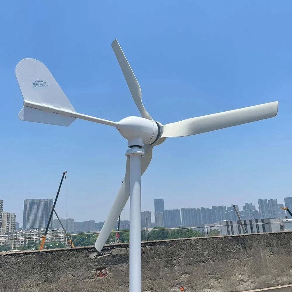 5KW Wind Turbine Generator Power 3 Blades 12v 24v 48v With Mppt/Hybrid Charge Controller Small Motor Off Grid Home Use