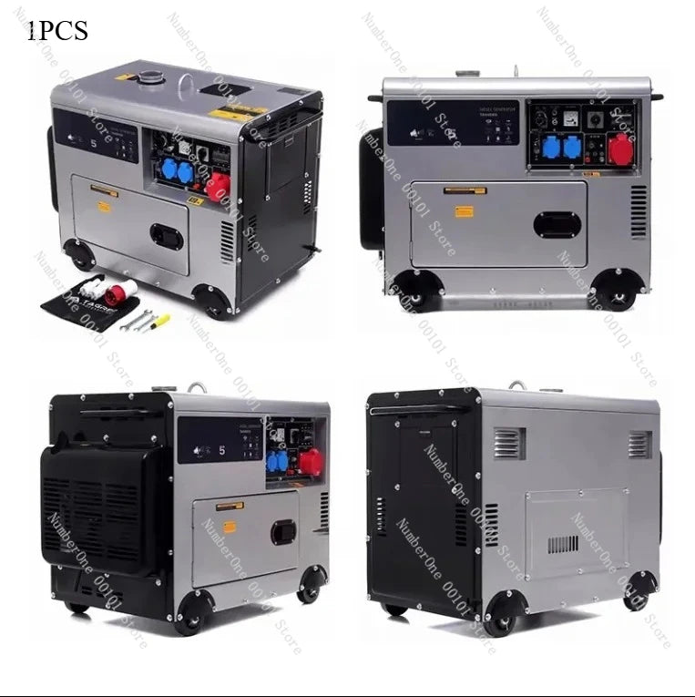 Small household diesel generator 5KW 15KW all-copper alternator single-phase 110V 220V 60Hz 50Hz frequency silent type