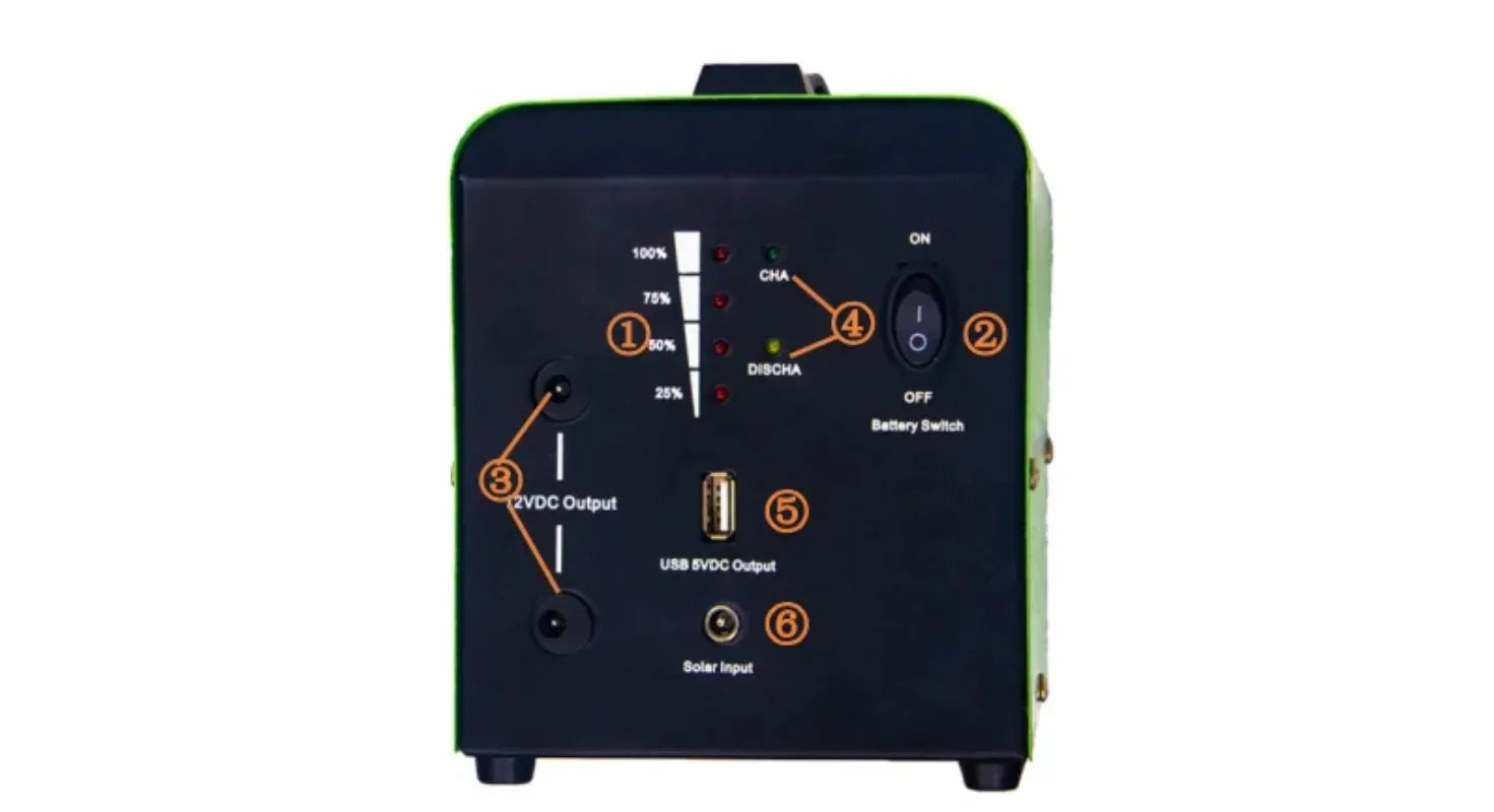 Home use portable off-grid solar generator system 100w 100AH DC  power