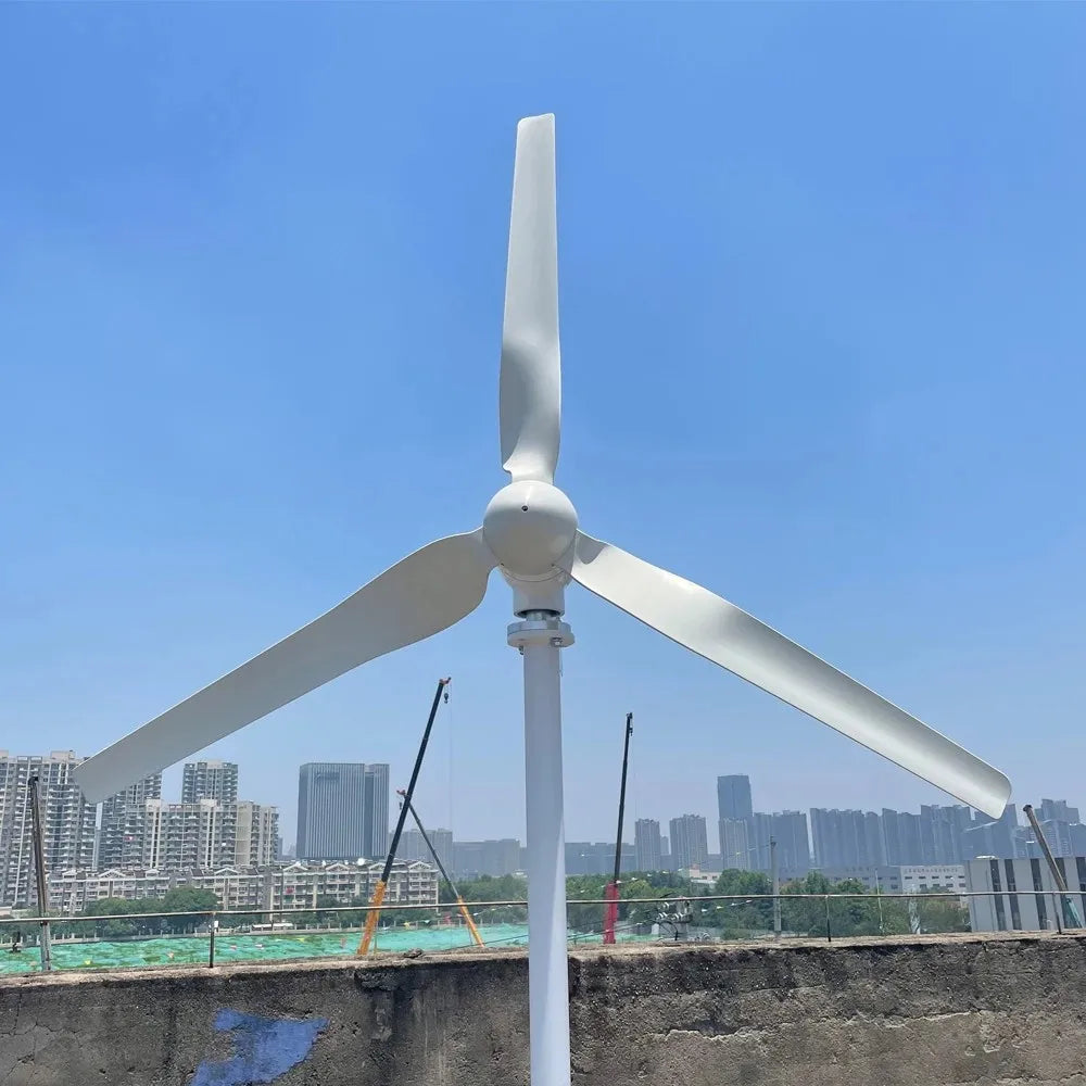 5KW Wind Turbine Generator Power 3 Blades 12v 24v 48v With Mppt/Hybrid Charge Controller Small Motor Off Grid Home Use